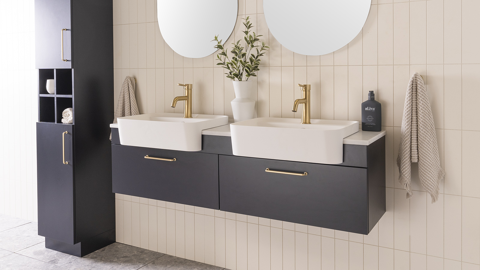 Glacier Semi-Recessed, All-Drawer Vanity | Architectural Designer ...